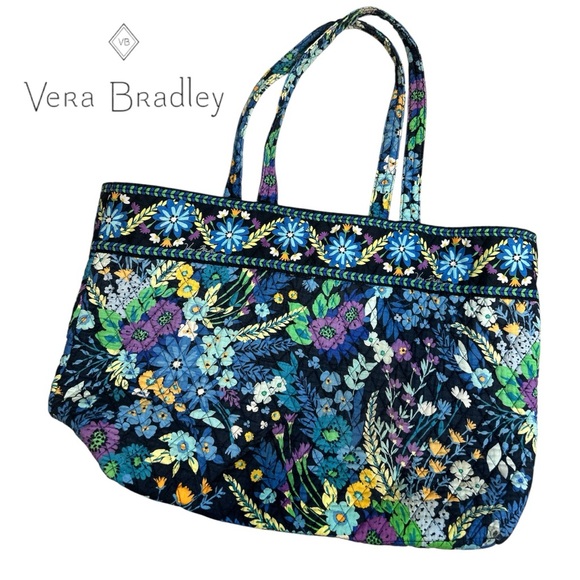 Vera Bradley Midnight Blues RETIRED Pattern Duffle Bag - Picture 1 of 4